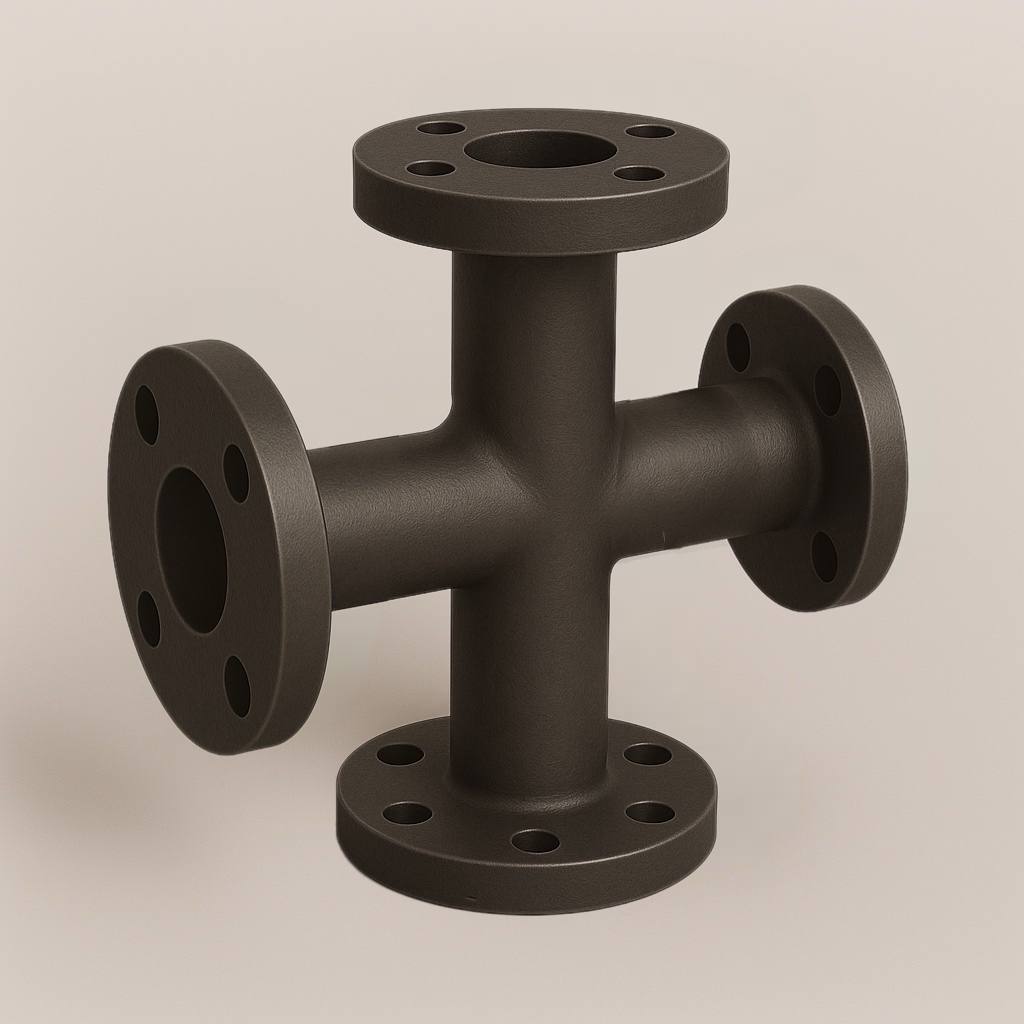 Крестовина чугунная переходная 15 мм ГОСТ 8952-75